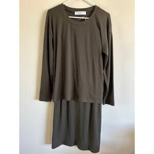 Sonnet James Ribbed Play Dress Set Dark Green/Brown L USA